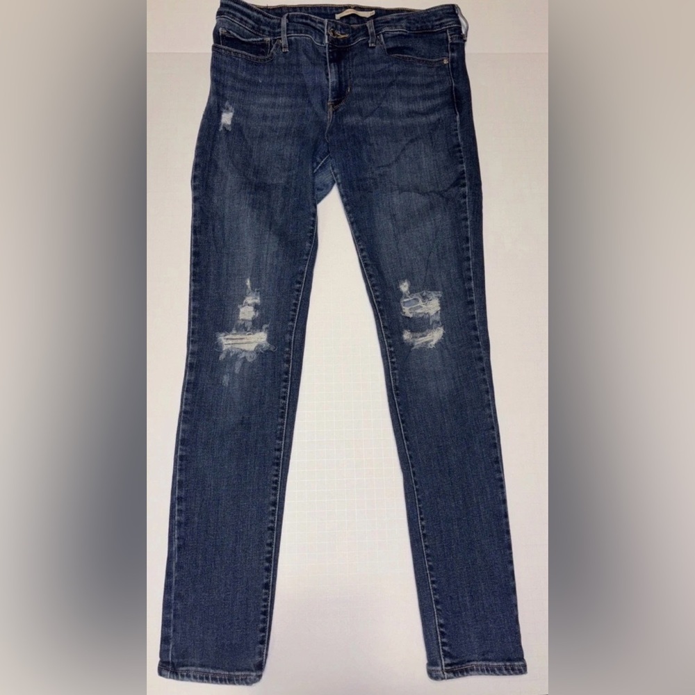 Levi's 711 Skinny Jeans Womens Size 29 Blue Denim Mid Rise Stretch Denim